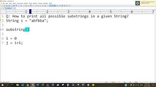 All substrings of String