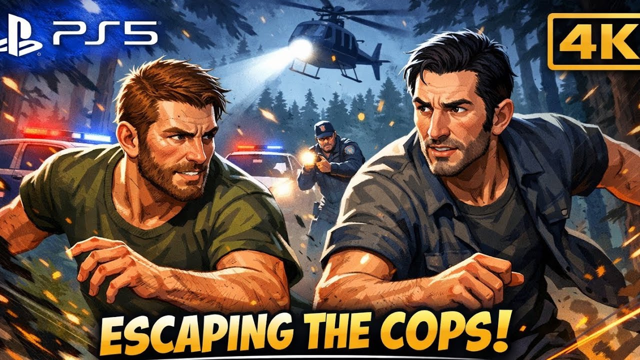 Leo & Vincent on the Run! | Intense Escape | A Way Out | PS5 | 4K Game play scene