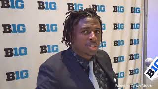Northwestern safety Godwin Igwebuike, formerly of Pickerington North, at the Big Ten Kickoff m...