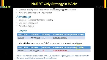 HDB   014   What is Insert Only Approach in HANA