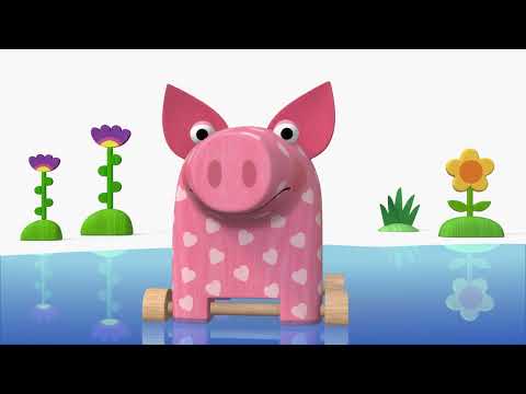 Madeirinhas 🐷🐴🐶🐘🐱 Aventuras Divertidas de Brinquedos de Madeira
