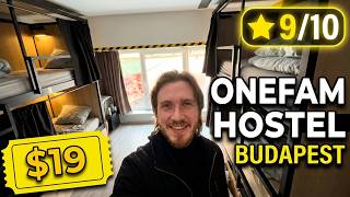 Inside Onefam hostel in Budapest, Hungary (6-bed dorm for $19)