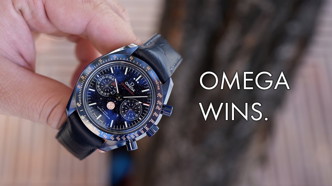 青moonz Omega Speedmaster Moonwatch Aventurine Blue Side Of The Moon