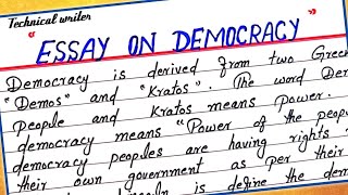 democracy essay in simple english