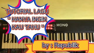 Tutorial Piano Lagu  Hanya Ingin Kau Tahu  Republik 