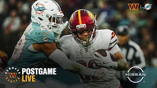 Postgame LIVE: Hear From HC Dan Quinn & More After Commanders Fall to Dolphins in Madrid