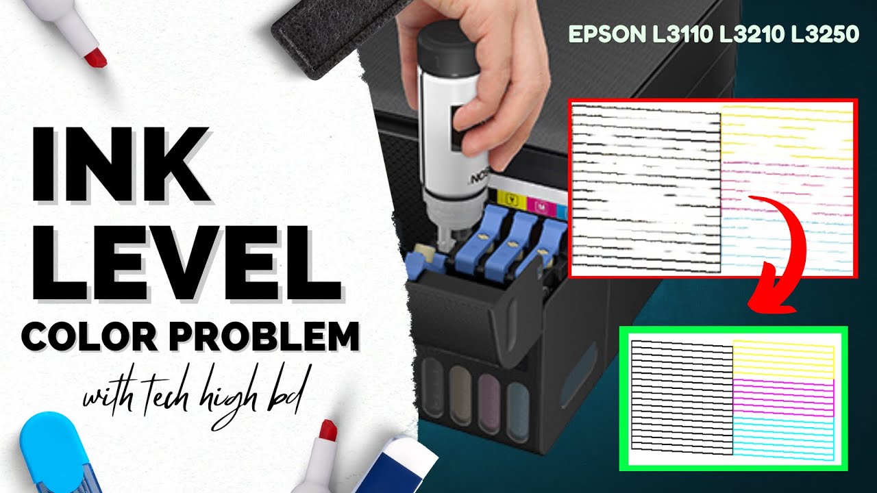 How to fix printer color problems Epson L3150 || ink level check epson ...