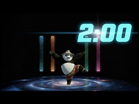 2 Minute Timer | Kung Fu Panda Dancing | Sensory Timer with Music 🐼🎵