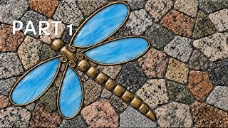 Let’s make DRAGONFLY Wing frame from aluminium wire for our mosaic