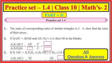 Practice set 1.4 class 10 maths part 2 | Chapter 1 Similarity | Maharashtra state board