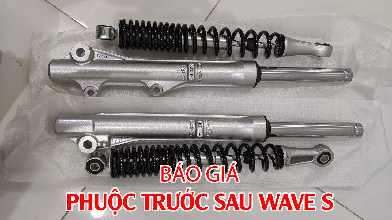 Báo giá phuộc trước sau wave s 100 (giảm xóc xe máy) - youtube