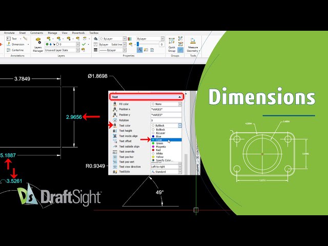 Change TextColor of Specific Dimension(s) from Properties Palette