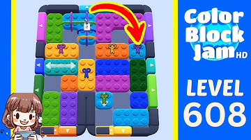 Color Block Jam Level 608 Solution Walkthrough