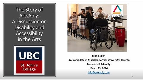 The Story of Arts Ably with Diane Kolin and Stefan Honisch (March 13, 2024)