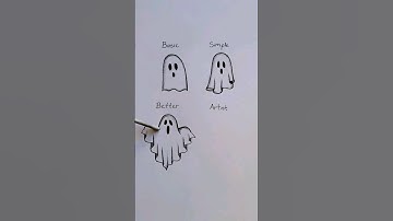 How to draw a Spooky Ghost 👻 #art #artwork #artist #drawing #draw #paint #sketch