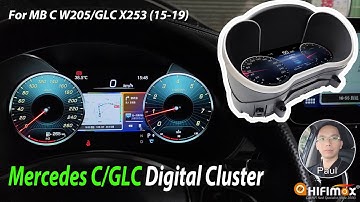 Mercedes Benz C W205 GLC X253 2015 2019 OEM Fit Digital Cluster Dashboard Digital Instrument Cluster