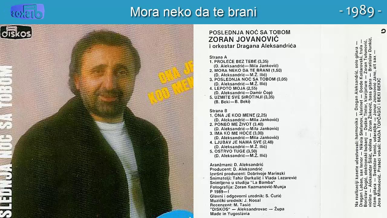 Zoran Jovanovic - Mora neko da te brani - (Audio 1989)