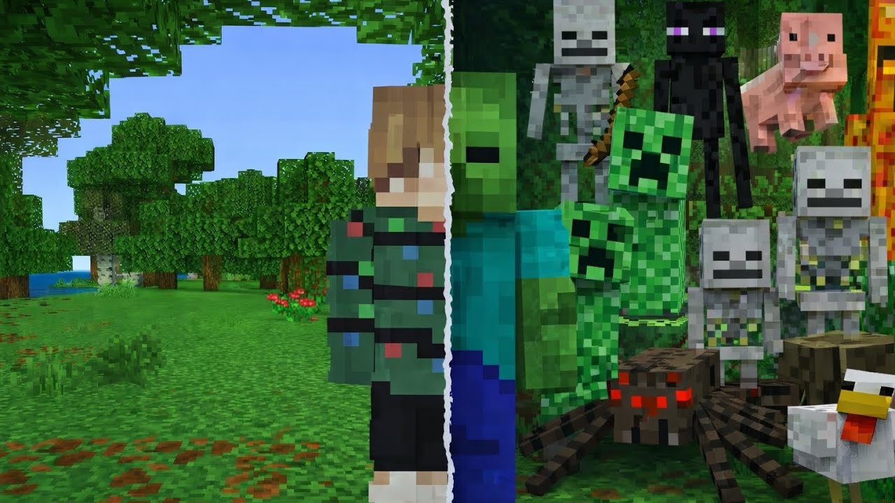 MINECRAFT MAS A CADA MITO VIRO UM MOB DIFERENTE