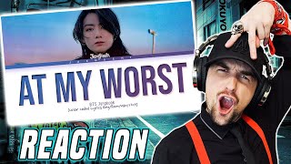 BTS Jungkook - At My Worst (Pink Sweat$ Cover) Lyrics REACTION!!! Resimi