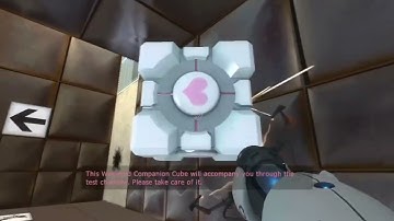 I SAVED THE COMPANION CUBE IN PORTAL! (First video)