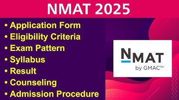 NMAT 2025 - Eligibility Criteria, Exam Date, Application form, Syllabus, Counseling