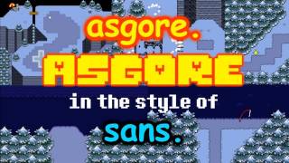 asgore. - ASGORE in the style of sans.