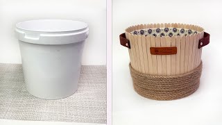 Plastic recycling // How to make a storage basket