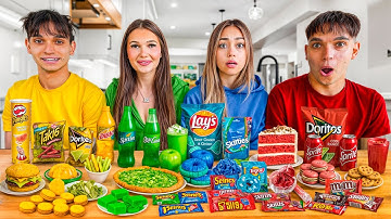 EATING ONLY ONE COLORED FOOD FOR 24 HOURS!