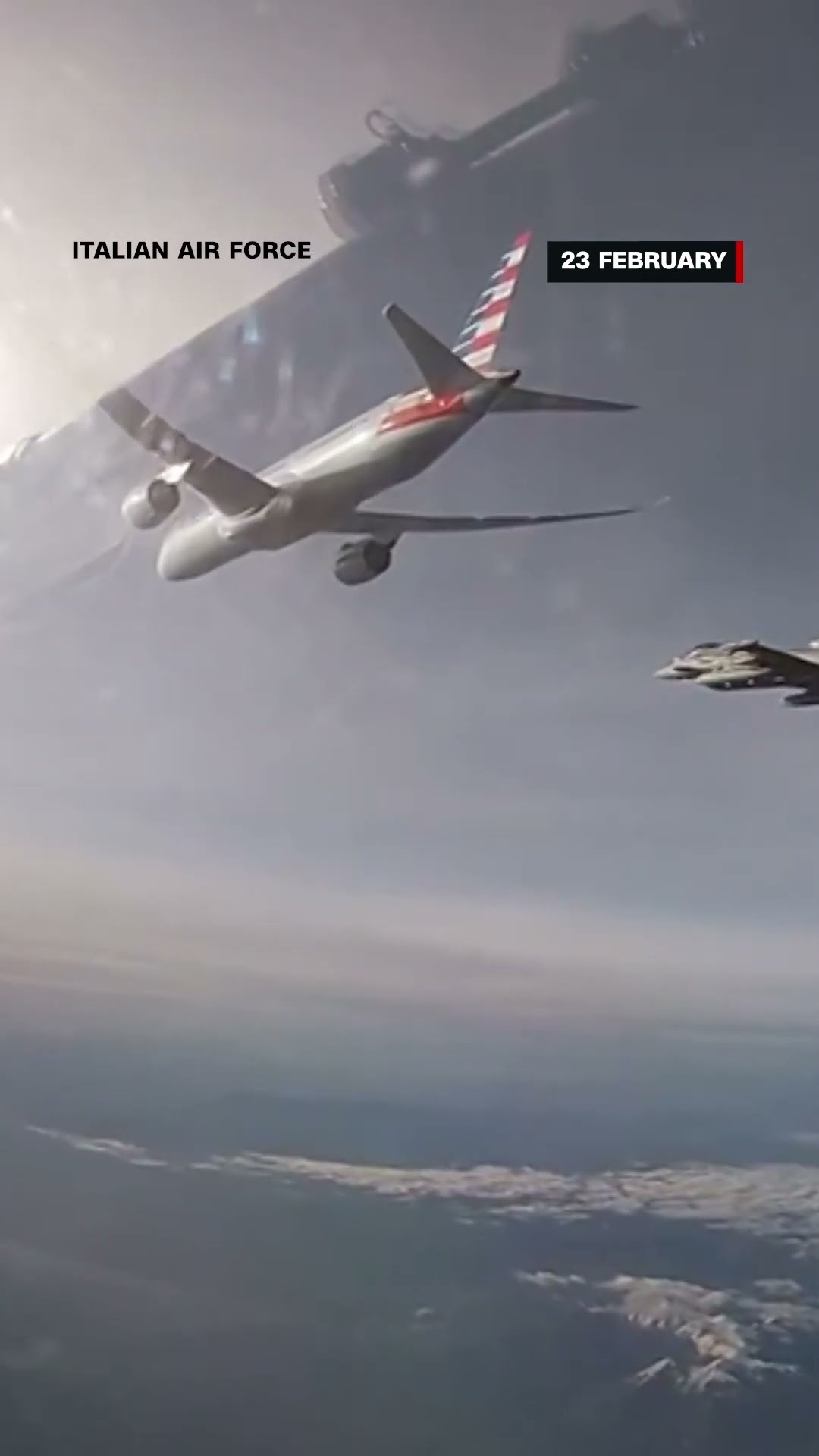 Italian Air Force escorts diverted American Airlines flight