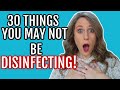 30 THINGS YOU NEED TO DISINFECT RIGHT NOW! || SPEED CLEAN!!