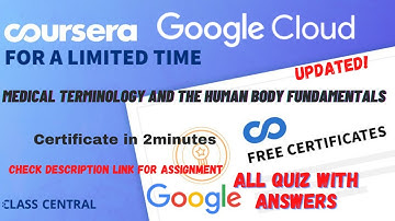 Medical Terminology and the Human Body Fundamentals,(week1-4) All Quiz Answers.#coursera#learning#mr