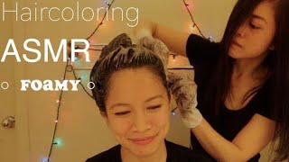 ASMR 💆🏻‍♀️ FOAMY * Sleepy Real Person Hair Coloring * Feat. Fairy Sis ~ Watch Nature Ending 🌲 screenshot 2