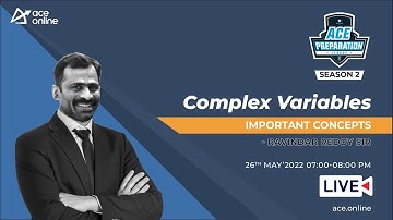 Complex Variables - Important Concepts on GATE 2023/24 by Mr.Ravindar Reddy Sir | ACE Online Live
