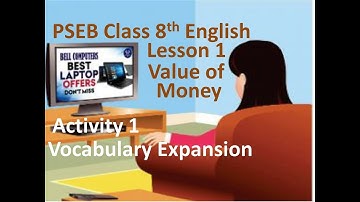 8th English Lesson 1 Value of Money Activity 1