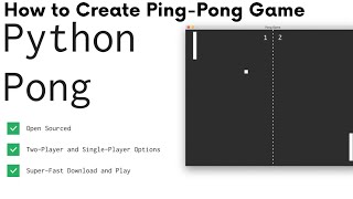 Create Ping-Pong Game Using Turtle in Python | Python Coding for Beginners