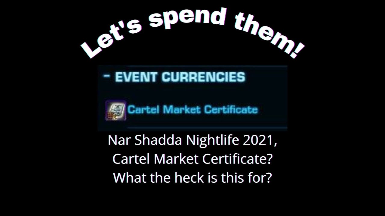SWTOR Cartel Market Certificates YouTube