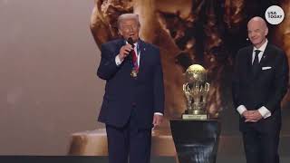 Trump receives FIFA peace prize at 2026 World Cup draw from Infantino at Kennedy Center