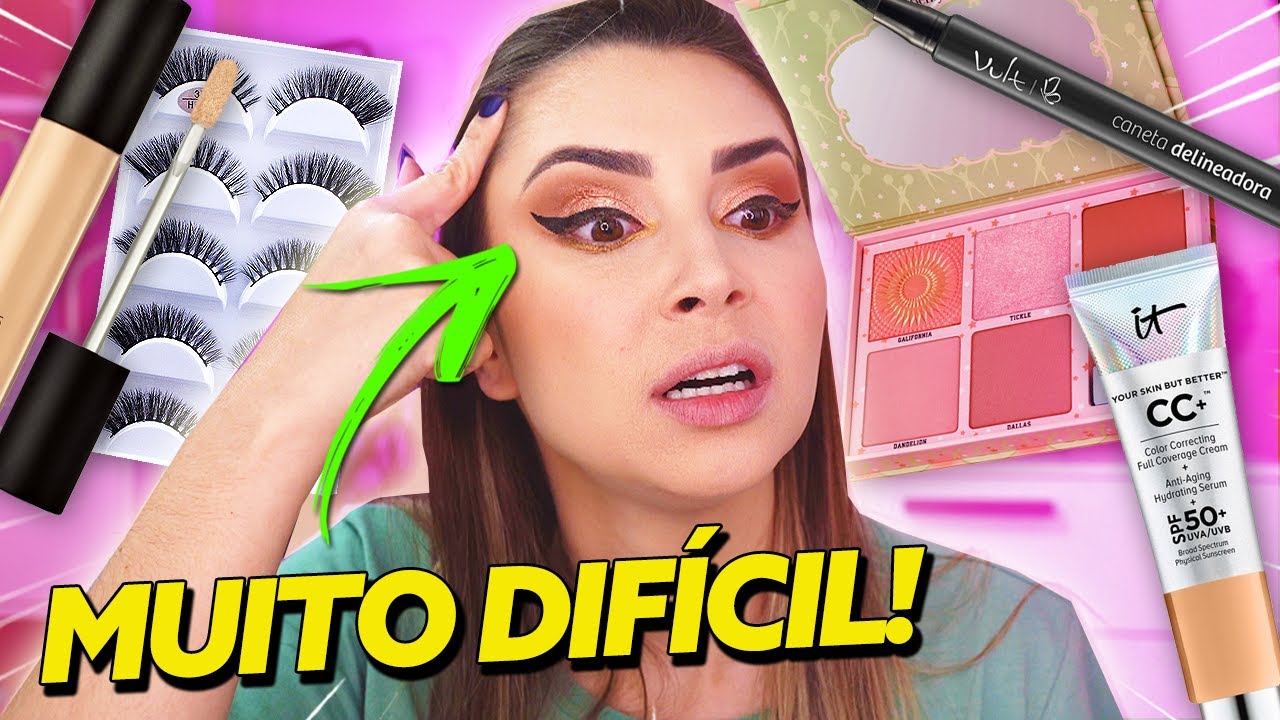 FIZ UMA MAQUIAGEM SÓ COM A LETRA C