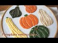 かぼちゃの刺繍｜初心者でも簡単｜embroidery for beginners｜pumpkin embroidery