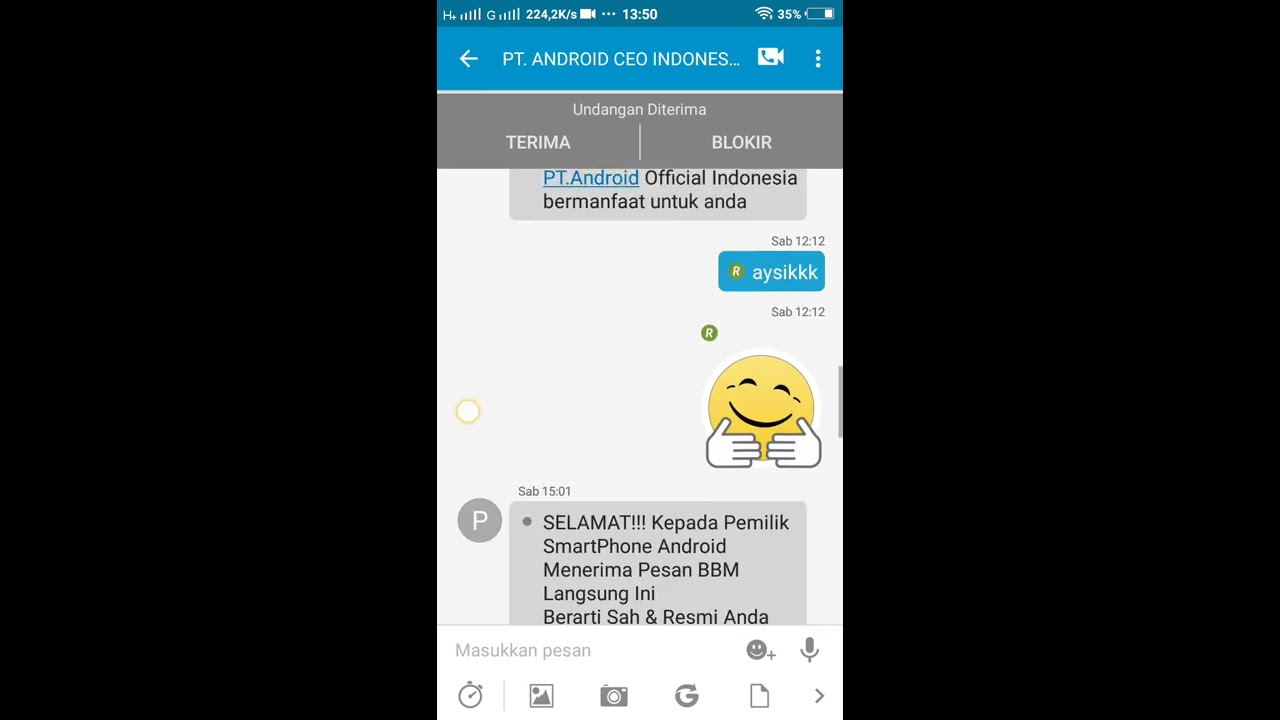 Chat Dengan Penipu Hadiah BC BBM PT Android Haha YouTube