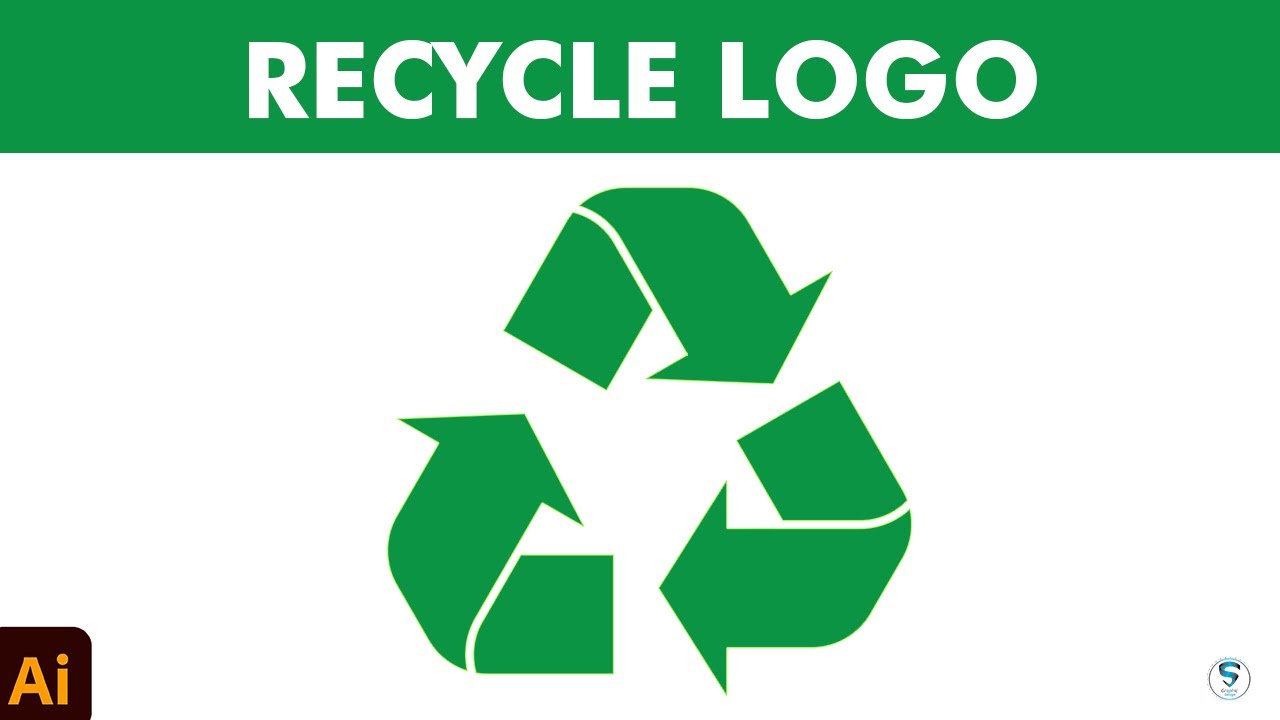 HOW TO CREATE RECYCLE LOGO in Adobe Illustrator | Tutorial | S Graphic Design