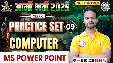 Army Clerk Computer Practice Set 2025 | MS Power Point | Computer for Army Clerk By Shivam Sir