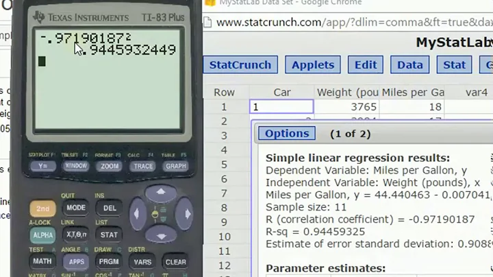 Finding and Interpreting R-Squared, the Coefficient of Determination