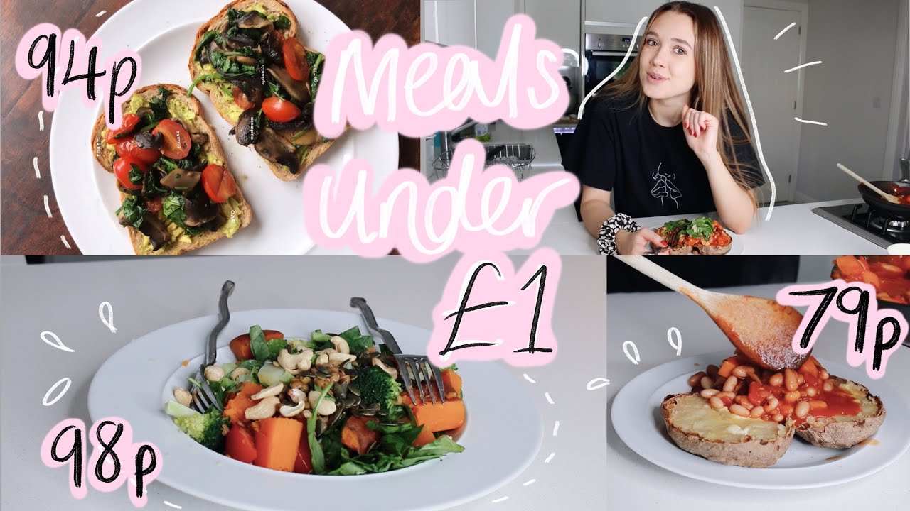 HEALTHY MEALS ALL UNDER £1 ♡ cooking for uni on a budget!