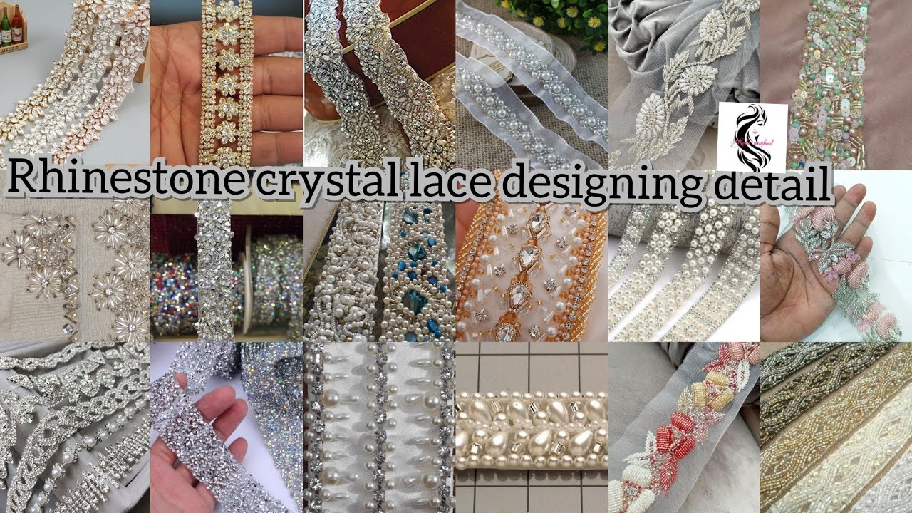 Most Gorgeous Very attractive Rhinestone crystal pearls fancy Lace and full  dress designing tricks 