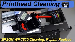 Epson WF 7820 Print Head Cleaning, Replacement or Repair (Unclog BK, Y, M, C Ink) Print Like New !