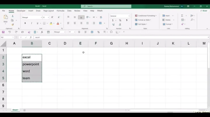 How to paste multiple cells into one single cell in excel.