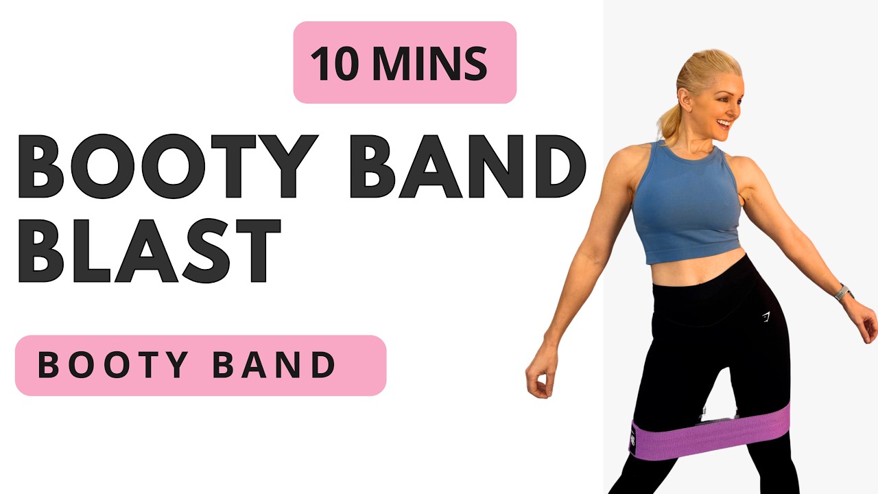 10 Min Booty Band Glute Workout 🍑 No Jumping | Lower Body Burn - YouTube