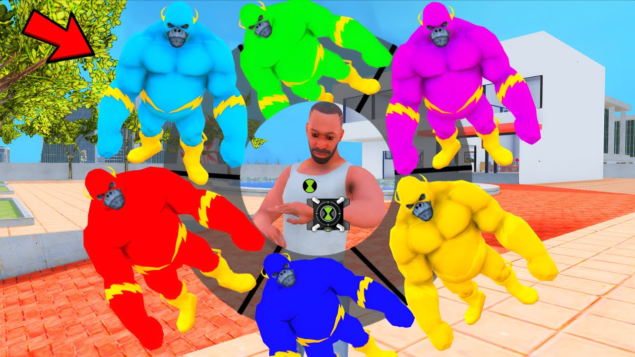 Playing As A Every AVENGERS SUPERHERO FLASH GORILLA in INDIAN BIKE DRIVING 3D #14