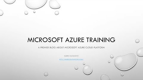 Microsoft Azure Training 70-535 - [3] Managed Disks